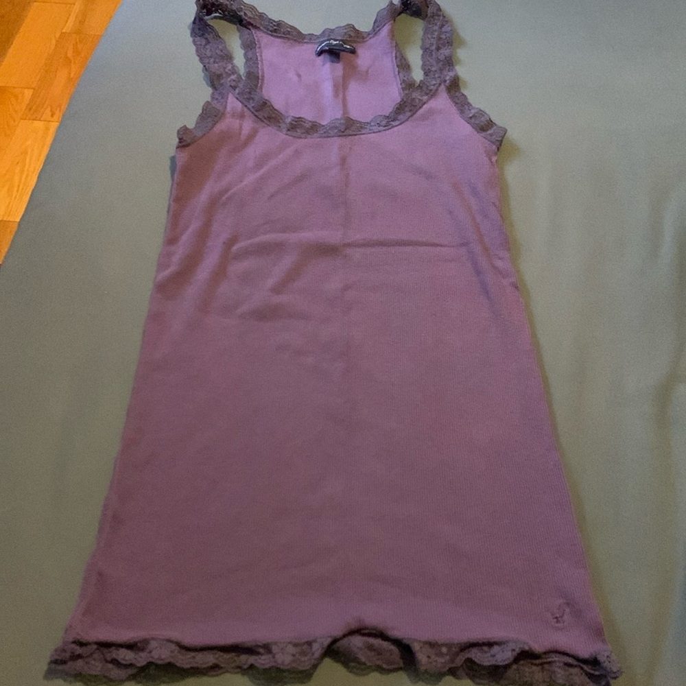 Lace trim tank top